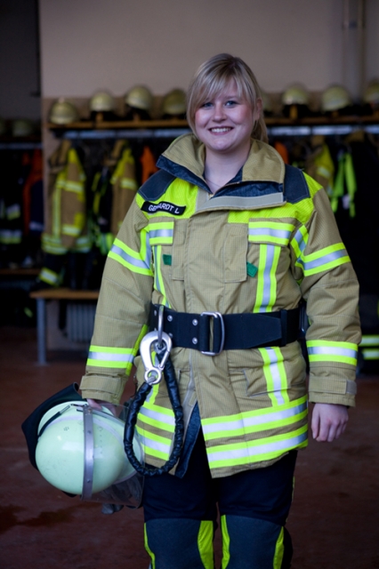 Feuerwehrfrau Lena Gebhardt (alle Fotos: Barbara Herbst!)